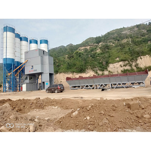 FYG HZS120D modular mixing plants support  the construction of the Xiangning tourism road