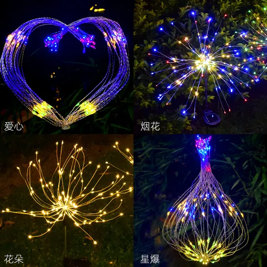 Decoración del jardín al aire libre Decoración del jardín Ligos transfronterizos LED solares solares solares ligeros impermeables a dientes de león