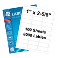 Self-Adhesive Label A4 Label Sticker Sheets 2.625"X 1" Rectangle Sticker Label1