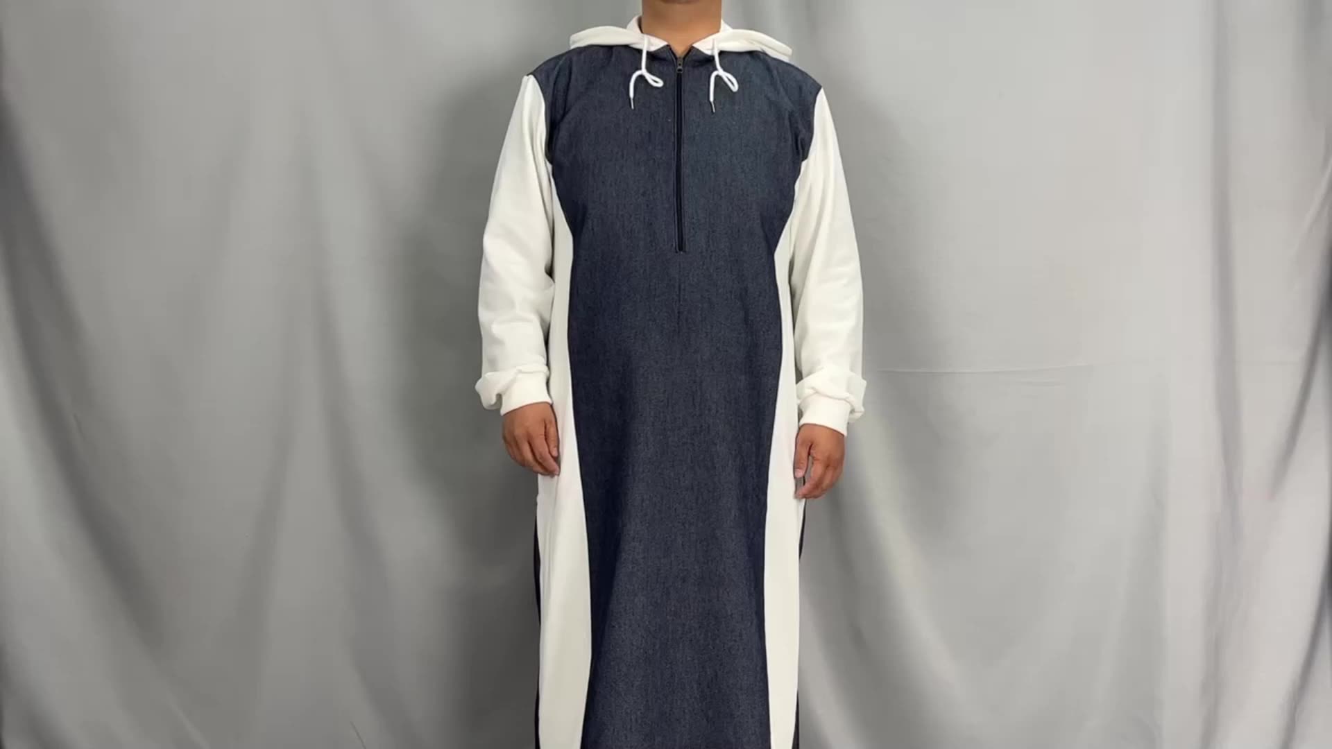 Materiale in tessuto in poliestere e viscosa Abbigliamento musulmano thobe arabo thawb abito abaya thoub/abbigliamento islamico abito musulmano1