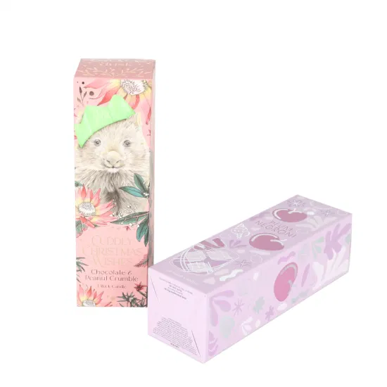 Rectángulo de empaque de papel corrugado Cosmética Pink Box1