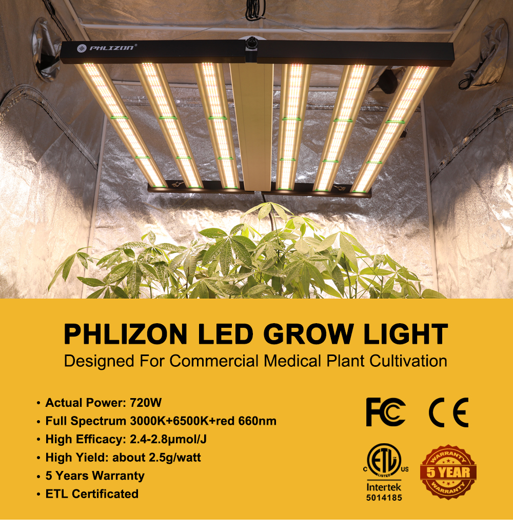 720W LEDの光の費用対効果の高い最高価格720W折りたたみLED成長光LEDバーは屋内の植物のための薄くLEDのストリップライトを育てるテントが育てます。jpg