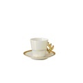 High Quality Hot Sale Set of 2 Turkey Coffee Cups - Ceramic Espresso Cup and Saucer with Gold Handle1