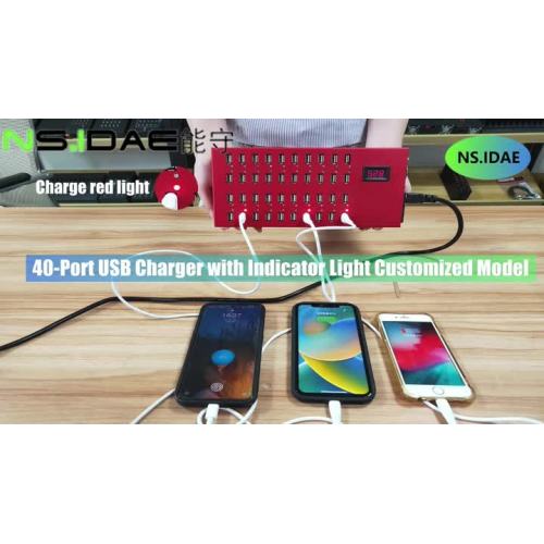 40-Port USB Charger with Indicator Light Customize