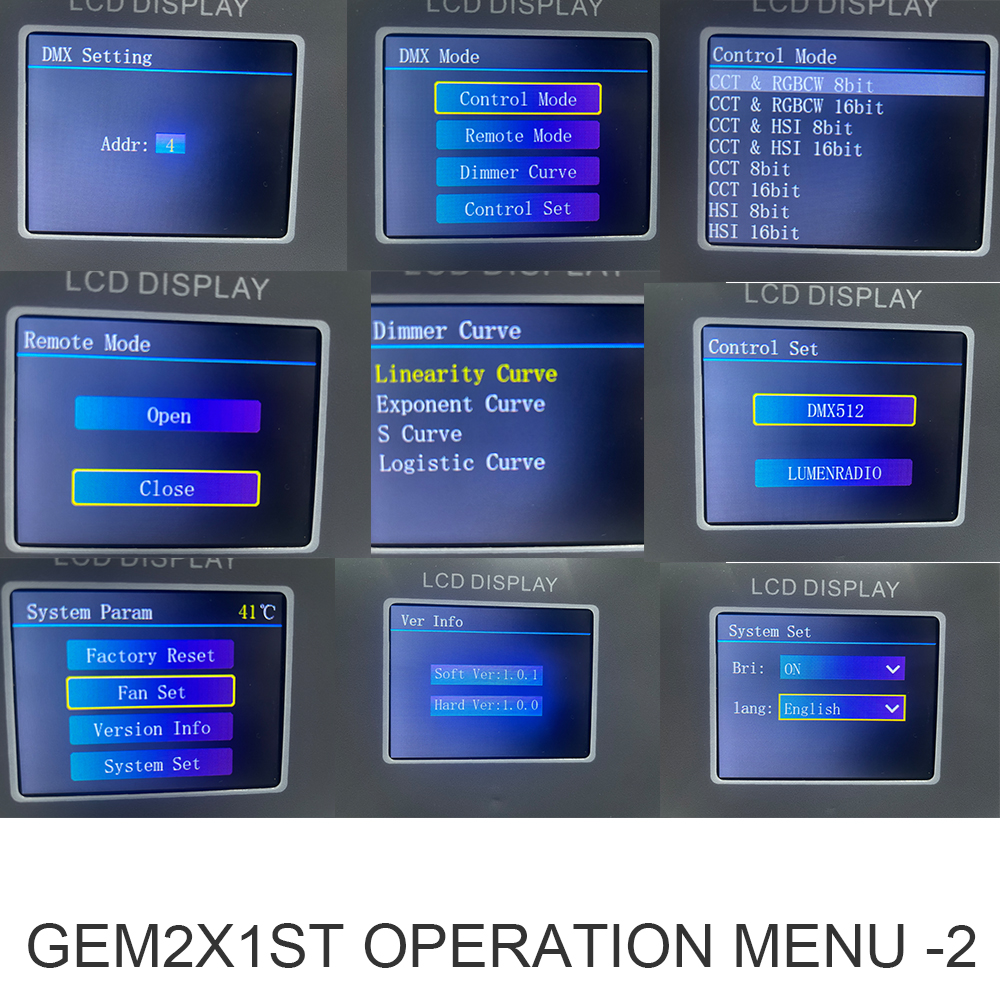 Operation Menu 2