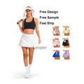 Wholesale High-Waisted Shorts with Pockets - Custom Logo Women's Tennis Golf Skirts1