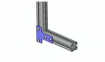 Aluminum profile L-type and T-type - external connecting plate