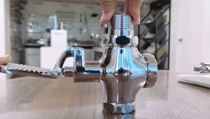 Full copper pedal time-lapse flush valve.mp4