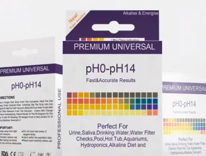 Hotsale Cheap Ph Test Strips 0-14, Rango de medición 0-14 - Compre tiras de prueba de Ph, papel de prueba de Ph, producto de tiras de prueba de orina en Alibaba.com.mp4