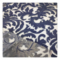 2023 Lace Navy Blue Guipure en dentelle Broiderie Tissu denim Coupon Laser Coup Broidered Fabric1