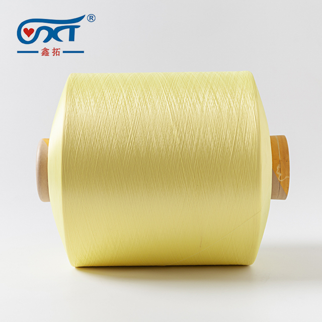 Yellow Color ACY Spandex Covering Elastic Yarn Raw 2070/24F Spandex Covered Nylon Yarn