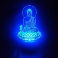 3D Buddha Visual RGB Table Lamp with Elephant Prop: An India-Inspired 3D LED USB Night Light1