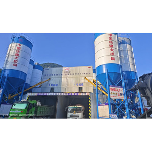 FYG HZS180 modular mixing plants support  the construction of the Lingyuan-Suizhong highway