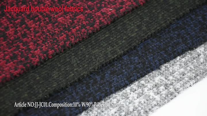Jj-jc01 Жаккардовая шерстяная ткань