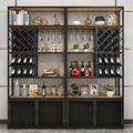 Estilo europeu Cabinete de estar personalizado Cabinete de parede Barra de trabalho de parede Supermercado Exibir Rack de armazenamento de vinho11