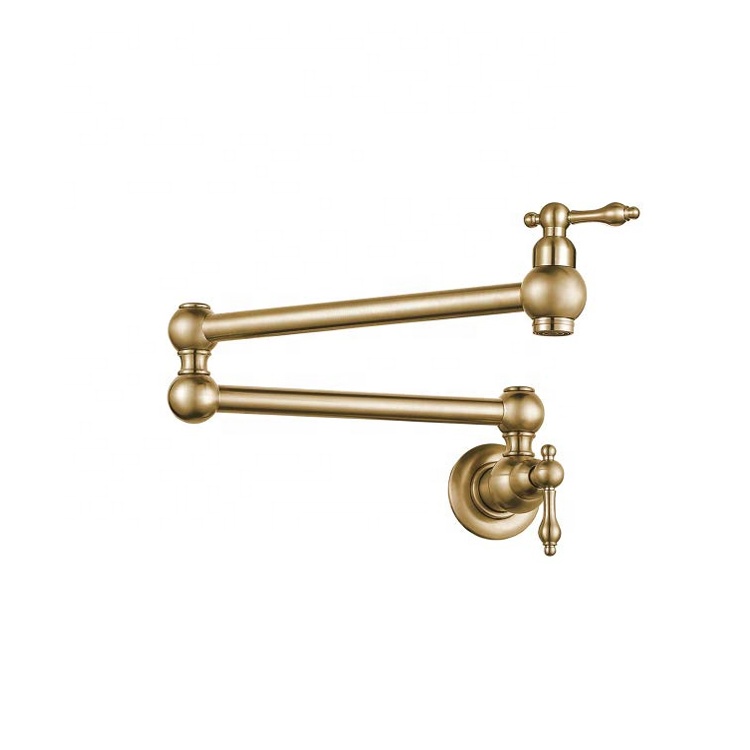 Commercial Two Handle Brushed Gold Faucet