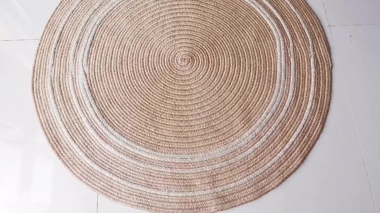 Naturfaser geflochtener Kreis Jute Teppich Jute Runde Teppich Boden MATS1