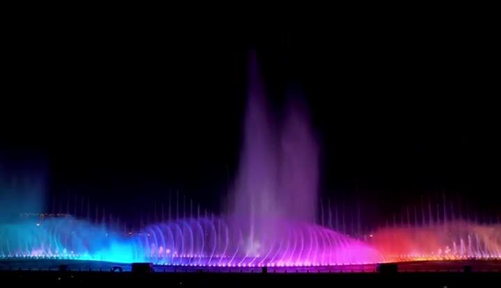 musical dancing fountain show in the lake