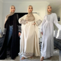2025 منگوله ساده لباس گلدوزی عبای شرق میانه اسلامی مانتو عبایی مد لباس زنانه تابستانی زنانه1
