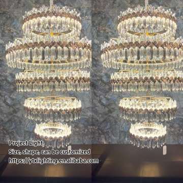 Modern Large Decorative Living Room Hotel Long Luxury Crystal Chandelier Pendant Light1