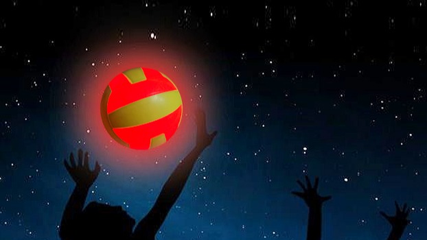 LED -glöd i Dark Light Up Rubber Beach Volleyball Ball1