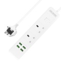 Gelistar UK Power Strip with 2 Outlets and 4 USB Ports for Kenya Market1
