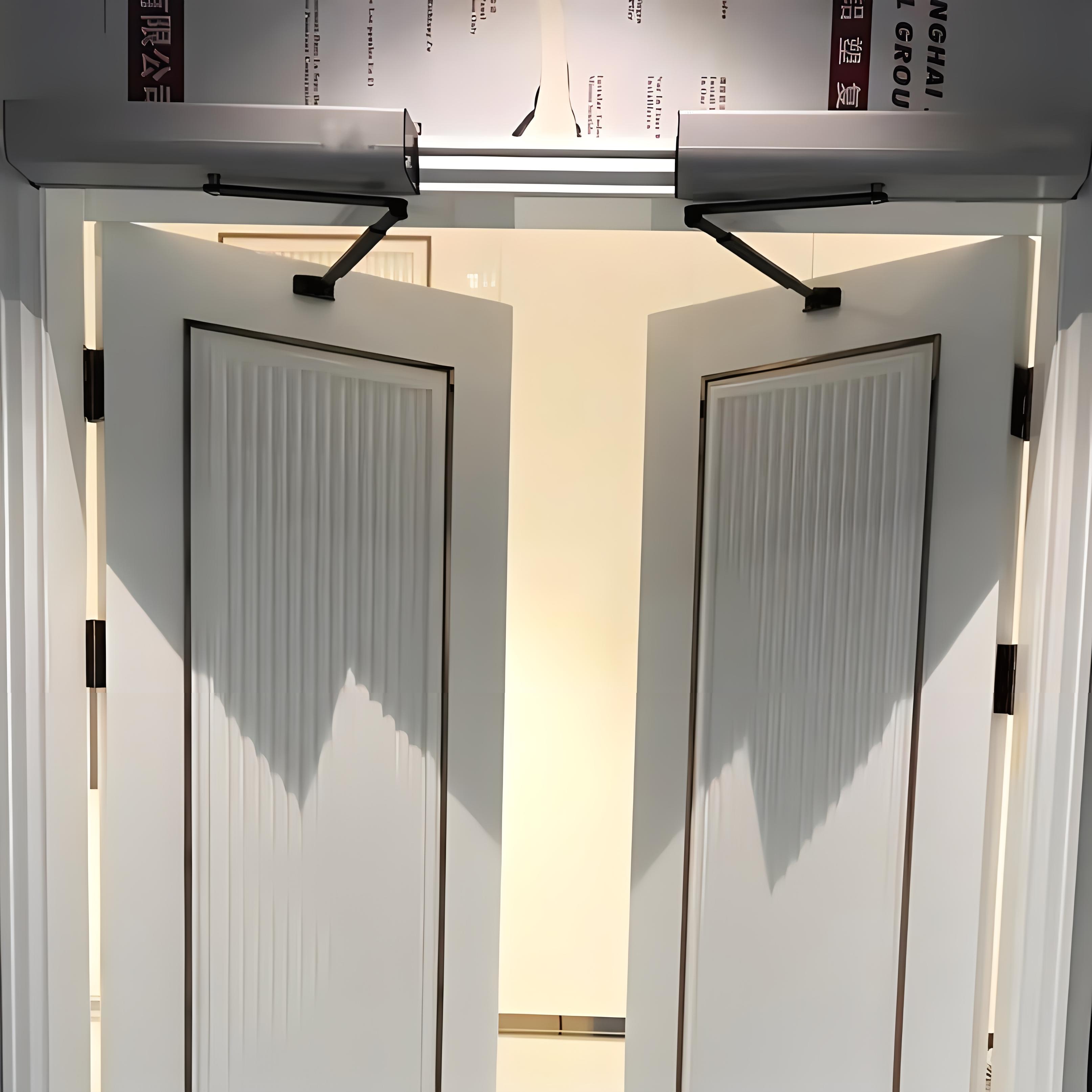 Laboratory aluminum 90 degree automatic clean door double door 1
