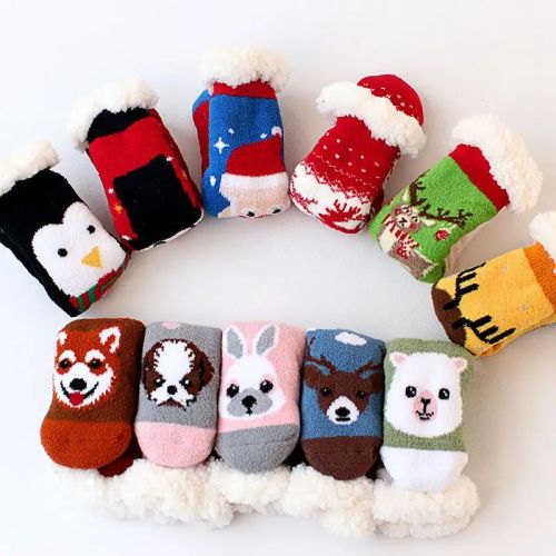 Thermal cozy plush slipper socks