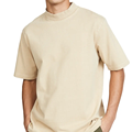 Βαρύ βάρους Tshirts παχιά κολάρο προσαρμοσμένο υψηλής ποιότητας απλό άνδρες πάνω από το μέγεθος μπλουζάκι1
