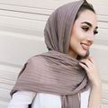 Shop Pleated Bubble Chiffon Muslim Crinkle Hijab Scarves Online1