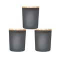 Empty Grey Matte Black Glass Candle Jars For Candle Making Wholesale1