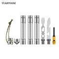 Portable Aluminum Knife Fork Mini Folding Camping Utensils1