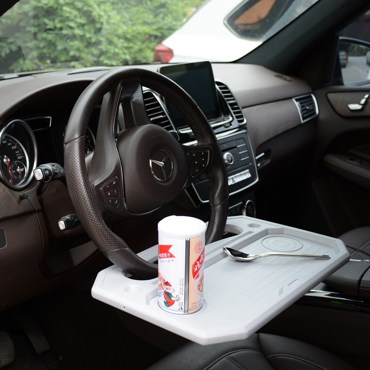 Portable Dashboard Drink Food Holder Laptop Steering Wheel Car Food Eating Desk Tray1