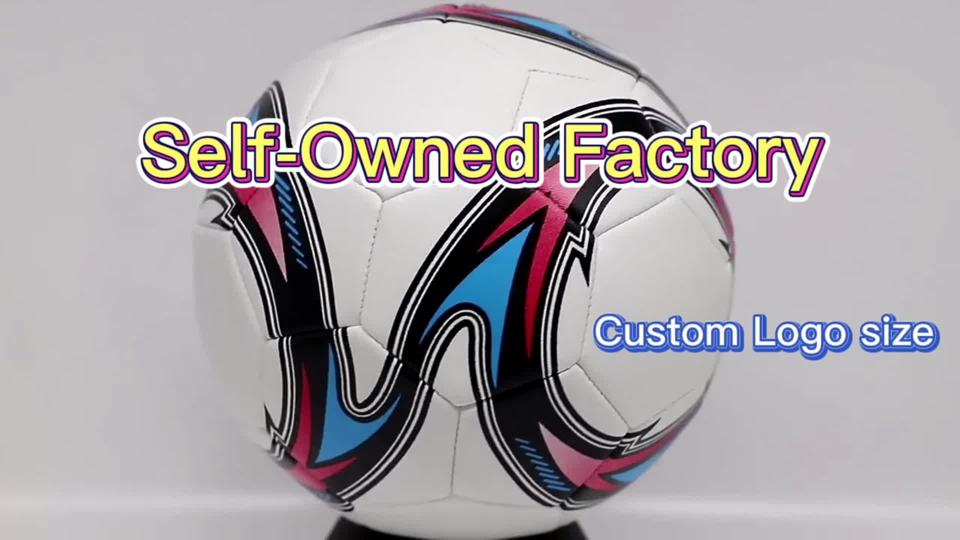 PVC PU Leather Machine Stitched Logo Logo Football Balones de Futbol Soccer Size 51