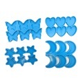 INTODIY Silicone Mold Star Earrings Resin Mold DIY Jewelry - 6-Piece Moon Butterfly Heart Mold1