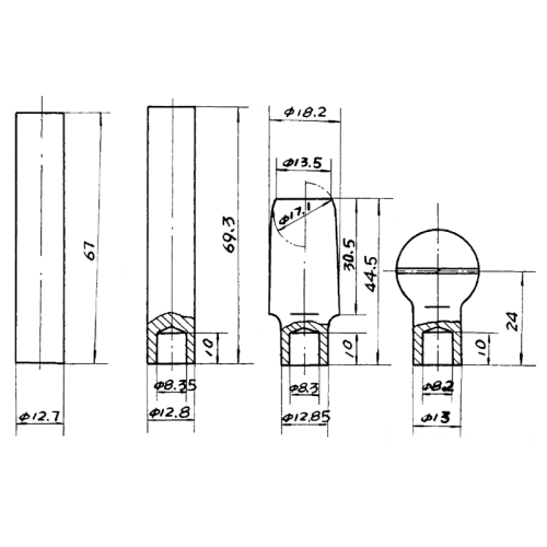 Etapas e processos de formação de cabeça esférica