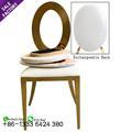 High-Back Gold-Plated Stainless Steel Wedding Banquet Chair1