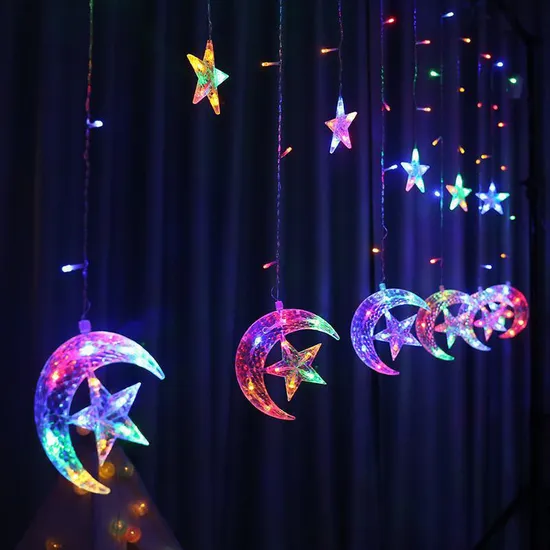 Encantadoras luces de cortina LED para la decoración del Ramadán y el Festival1