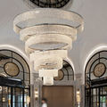 Modern Luxury K9 Crystal LED Chandelier for别墅楼梯酒店悬挂天花板灯饰" 

(Note: The phrase is partly in Chinese because the original product name mixes English and Chinese, and "别墅楼梯酒店悬挂天花板灯饰" is a direct translation