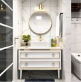 Customized LED Bathroom Vanity with Artificial Marble Wash Basin Cabinet1