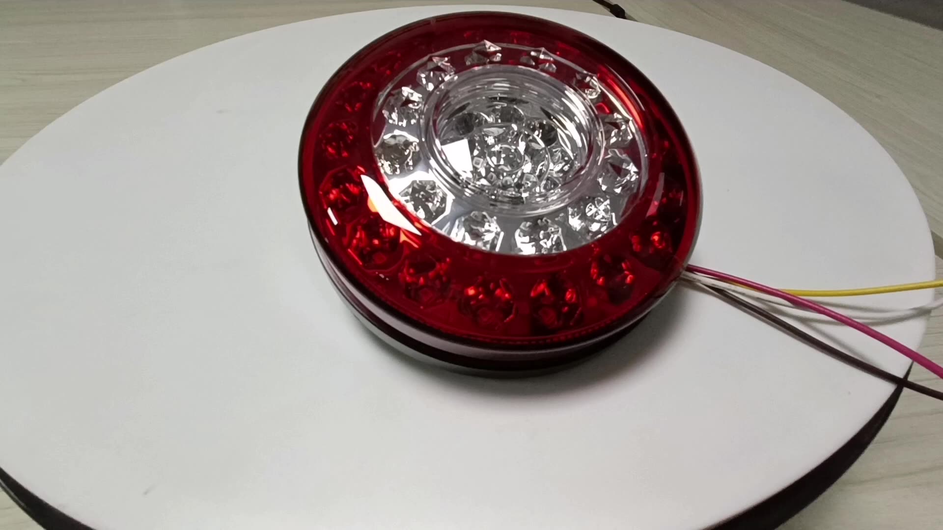 트럭 트럭 트럭 트레일러를위한 100% 방수 OD 12cm 라운드 LED 테일 라이트 Universal Led Tail Lamp1