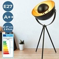 Retro Metal Shade Tripod Table Lamp for Living Room or Bedroom1