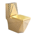 Gold and White Diamond Electroplated Toilet Ceramic Sanitary WC1