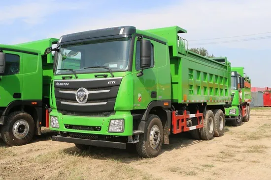 Foton Kuasa Kuda Super Tinggi 6X4 400HP 19.74cbm Trak Pembuangan Belakang untuk Tapak Pembinaan Berat1