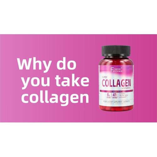 Super Collagen Plus Vitamin C and Nails Supplement, Includes Antioxidants, Tablet
