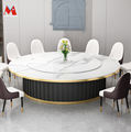 Mesa de comedor de lujo ligera Mesa redonda de mármol Villa Modern Comening Mesa y Silla Combinación Soporte de la personalización1