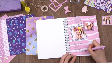 2023 New Design Cute Purple Mermaid Journal Notebook Kids Stationery Gift Set for Girls1