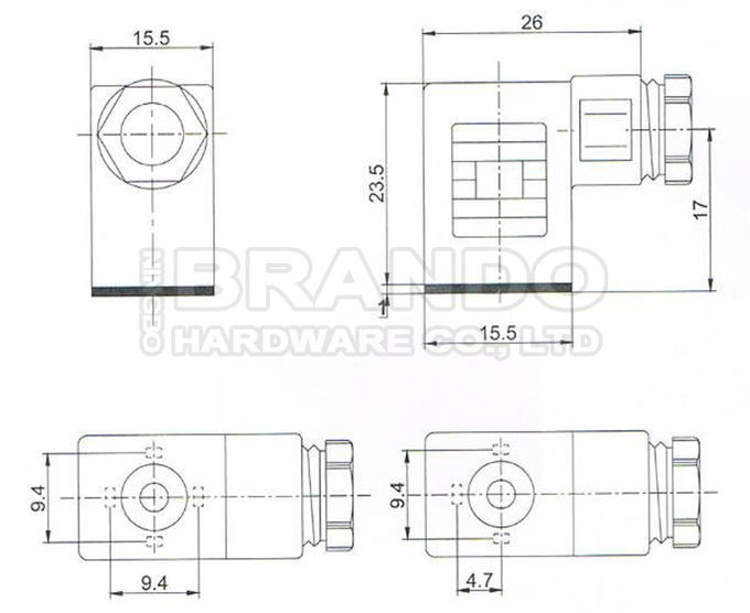 Solenoid Valve Coil Connector DIN 43650 Form A DIN 43650A 2