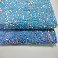 2024 Hot Sale Blue Series Velvet Sequins tela de tela de tela de sofá de terciopelo de lentejuelas1