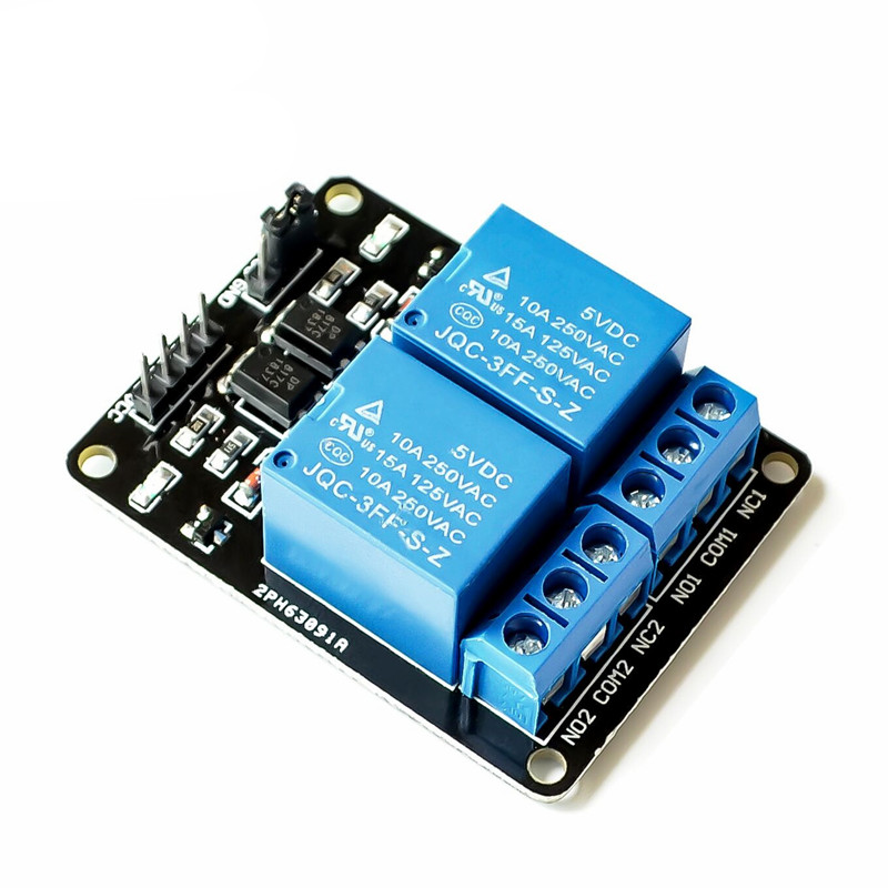 2-way relay module 5V with optocoupler